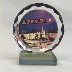 Crystal Glass: Jerusalem Collectible, circa 1990s